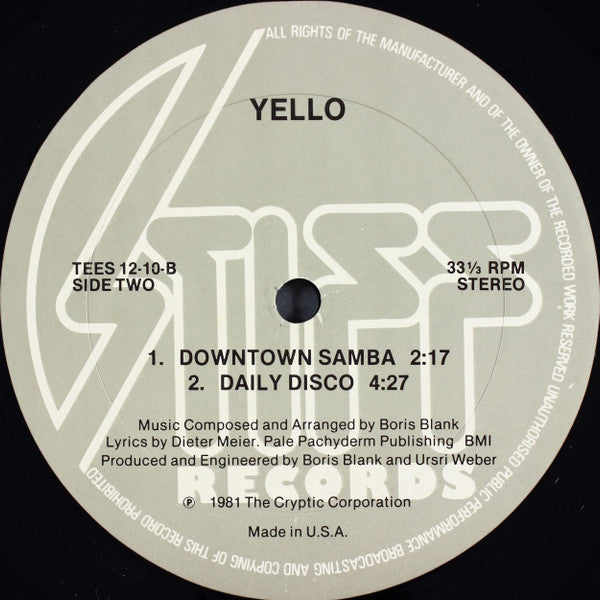 Yello : Bostich (12")