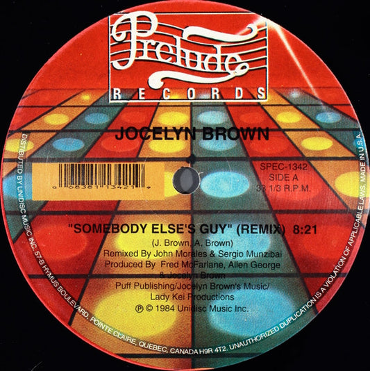 Jocelyn Brown : Somebody Else's Guy (12", RE)