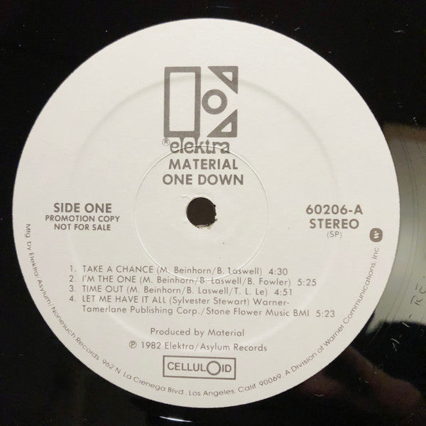 Material : One Down (LP, Album, Promo, SRC)