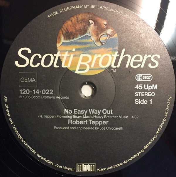 Robert Tepper : No Easy Way Out (Extended Version) (12", Maxi)