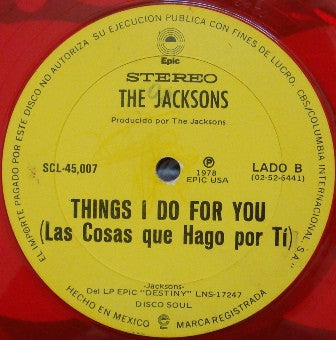 The Jacksons : Shake Your Body Down To The Ground (12", Ltd, Red)