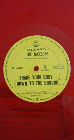 The Jacksons : Shake Your Body Down To The Ground (12", Ltd, Red)