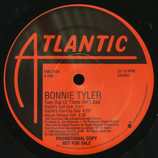 Bonnie Tyler : Two Out Of Three Ain't Bad (12", Promo)