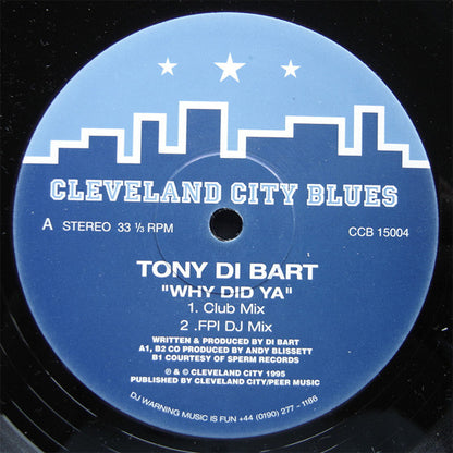 Tony Di Bart : Why Did Ya (12", Single)