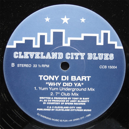 Tony Di Bart : Why Did Ya (12", Single)