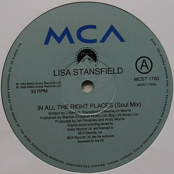Lisa Stansfield : In All The Right Places (12")