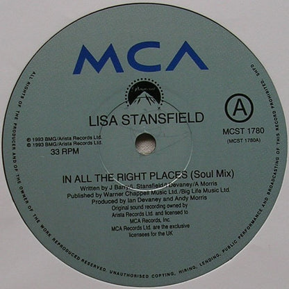 Lisa Stansfield : In All The Right Places (12")
