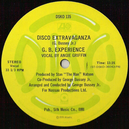 George Bussey Experience : Disco Extravaganza (12", Promo)