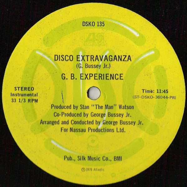 George Bussey Experience : Disco Extravaganza (12", Promo)