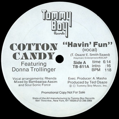 Cotton Candy Featuring Donna Trollinger : Havin' Fun (12", Promo)