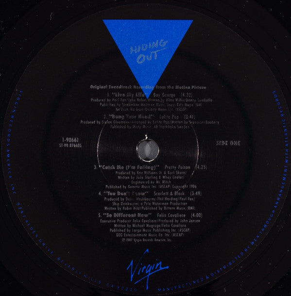 Various : Hiding Out (Original Motion Picture Soundtrack) (LP, Comp)