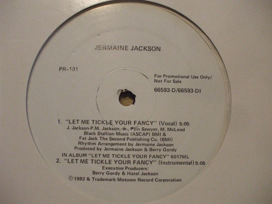 Jermaine Jackson With Special Guest Devo / Rick James : Let Me Tickle Your Fancy / Hard To Get (12", EP, Promo)