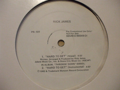 Jermaine Jackson With Special Guest Devo / Rick James : Let Me Tickle Your Fancy / Hard To Get (12", EP, Promo)