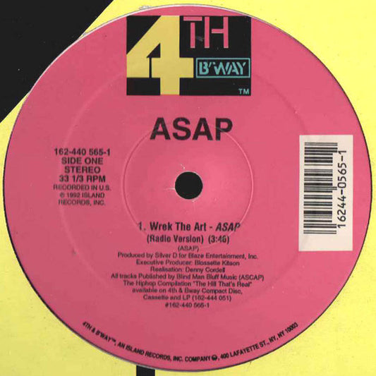 ASAP (2) : Wrek The Art (12")