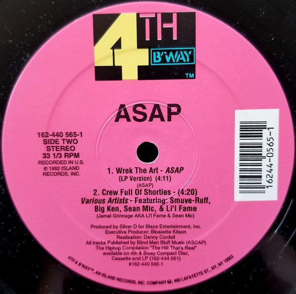 ASAP (2) : Wrek The Art (12")