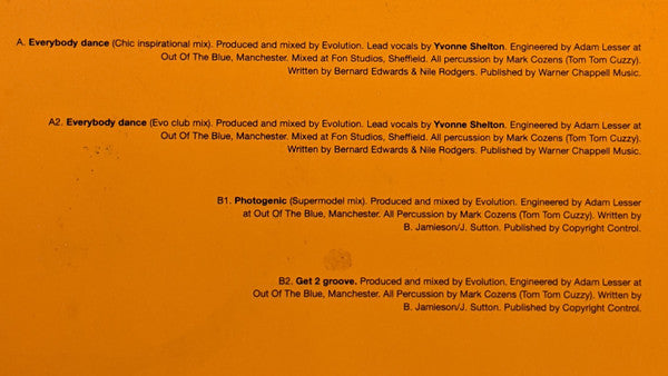 Evolution : Everybody Dance (12")