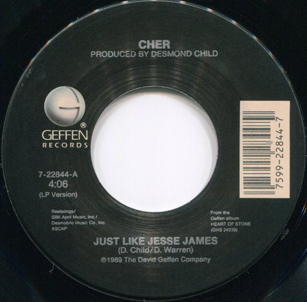Cher : Just Like Jesse James (7", Single, Spe)