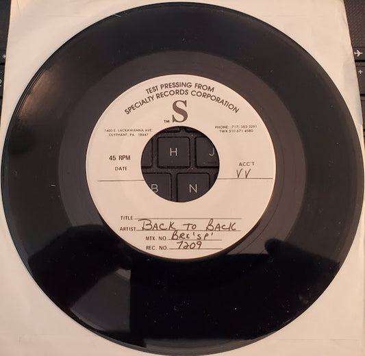 Back To Back : Perfect Girl (7", Single, TP)