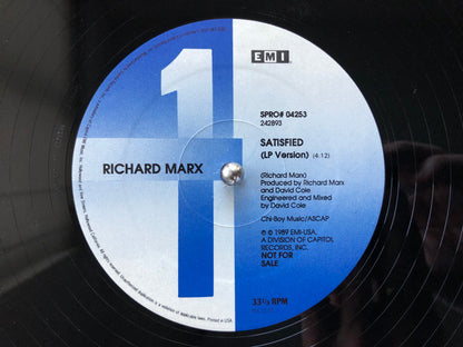 Richard Marx : Satisfied (12", Single, Promo)