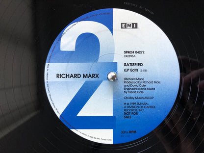 Richard Marx : Satisfied (12", Single, Promo)