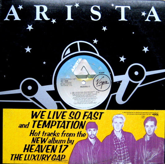Heaven 17 : We Live So Fast / Temptation (12", Promo)
