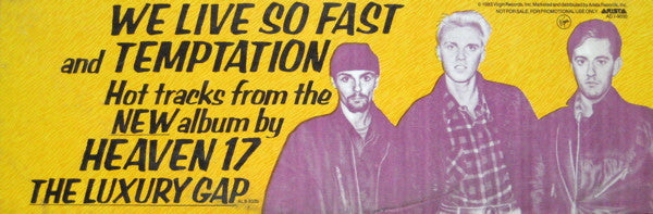 Heaven 17 : We Live So Fast / Temptation (12", Promo)