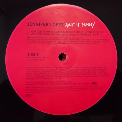 Jennifer Lopez : Ain't It Funny (12", Promo)