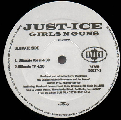Just-Ice : Girls N Guns (12")