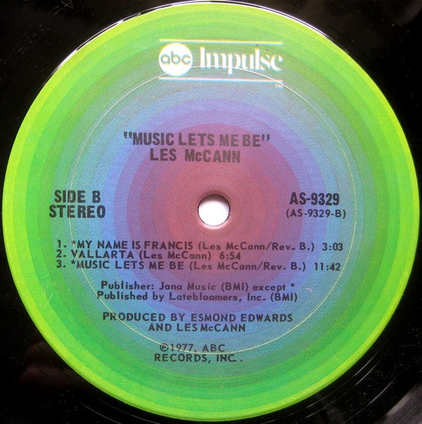 Les McCann : Music Lets Me Be (LP, Album, Ter)