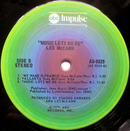 Les McCann : Music Lets Me Be (LP, Album, Ter)