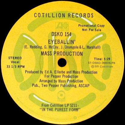 Mass Production : Can't You See I'm Fired Up / Eyeballin' (12", Promo)