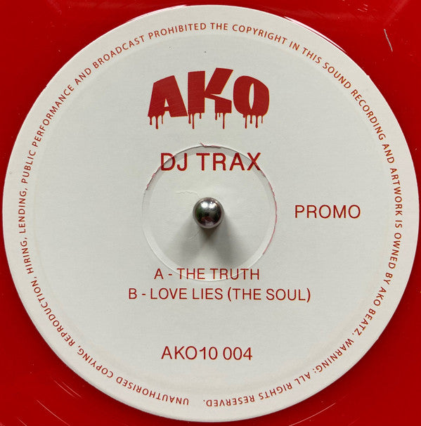 DJ Trax : The Truth / Love Lies (The Soul) (10", Promo, Red)