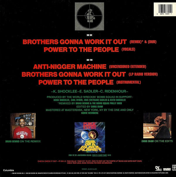 Public Enemy : Brothers Gonna Work It Out (12")