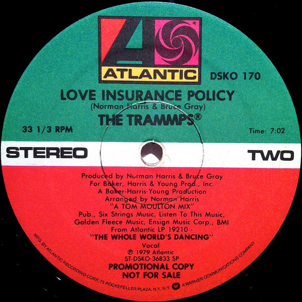 The Trammps : Teaser / Love Insurance Policy (12", Promo)