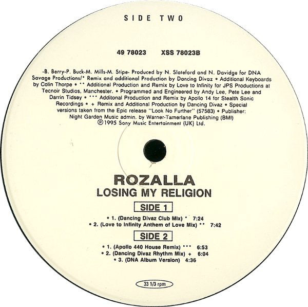 Rozalla : Losing My Religion (12")