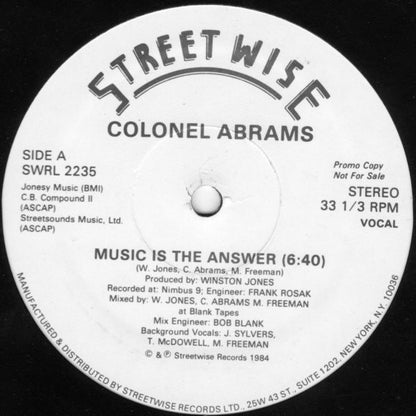 Colonel Abrams : Music Is The Answer (12", Promo)