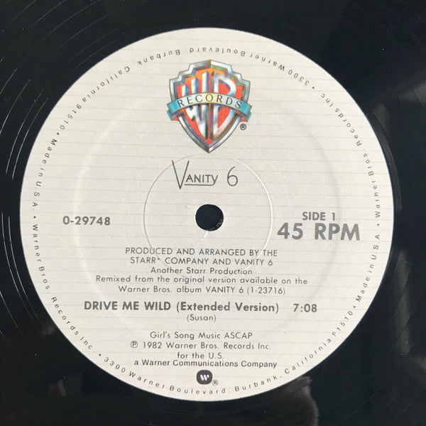 Vanity 6 : Drive Me Wild (12", Maxi, Spe)