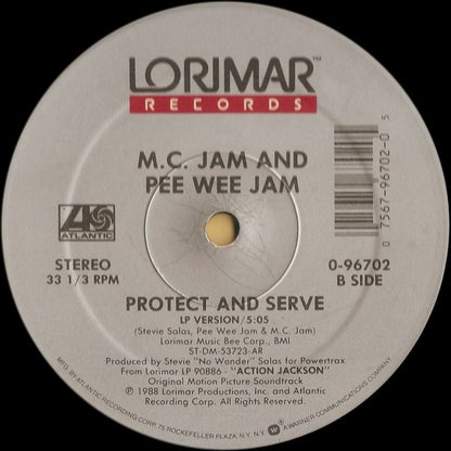 Vanity / M.C. Jam* And Pee Wee Jam : Undress (Extended Version) / Protect And Serve (12", Single)