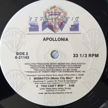 Apollonia : Mismatch (12", Maxi)