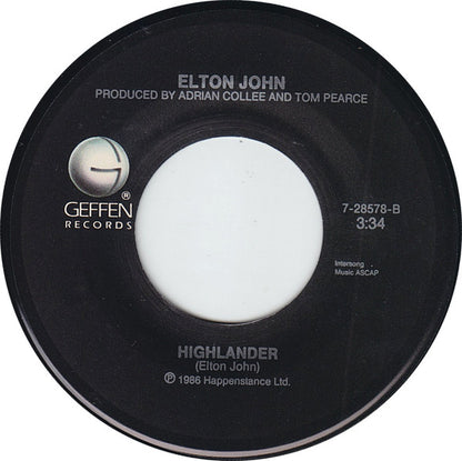 Elton John : Heartache All Over The World (7", Single, Spe)