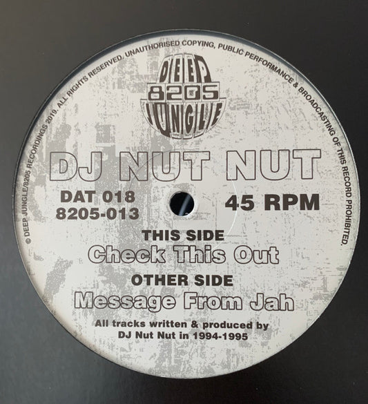 DJ Nut Nut : Message From Jah / Check This Out (12")