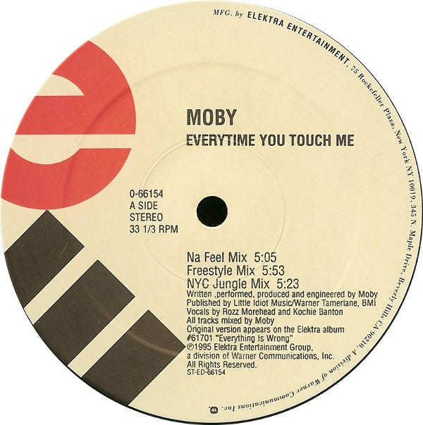 Moby : Everytime You Touch Me (12", Maxi)