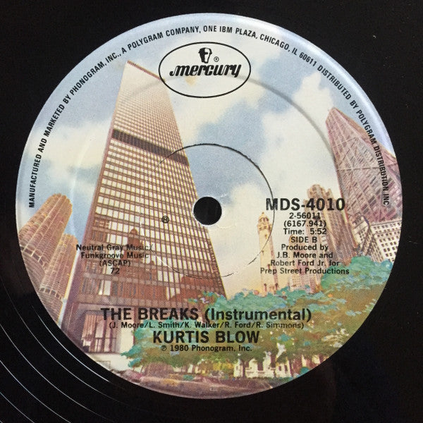Kurtis Blow : The Breaks (12", Single, 72 )