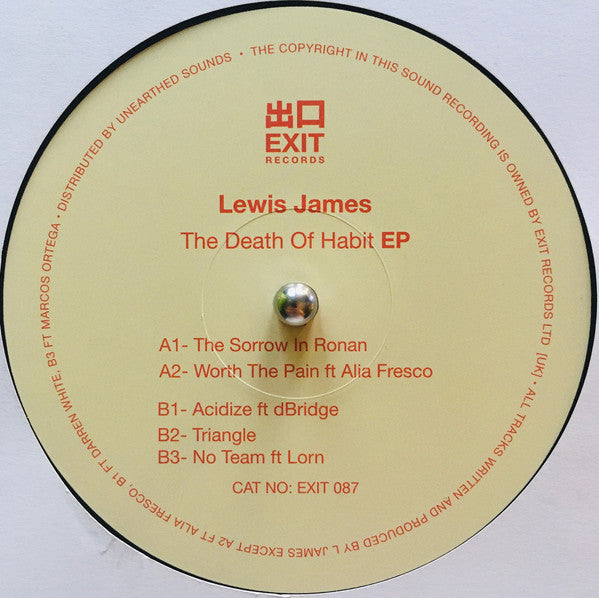 Lewis James (2) : The Death Of Habit EP (12", EP)