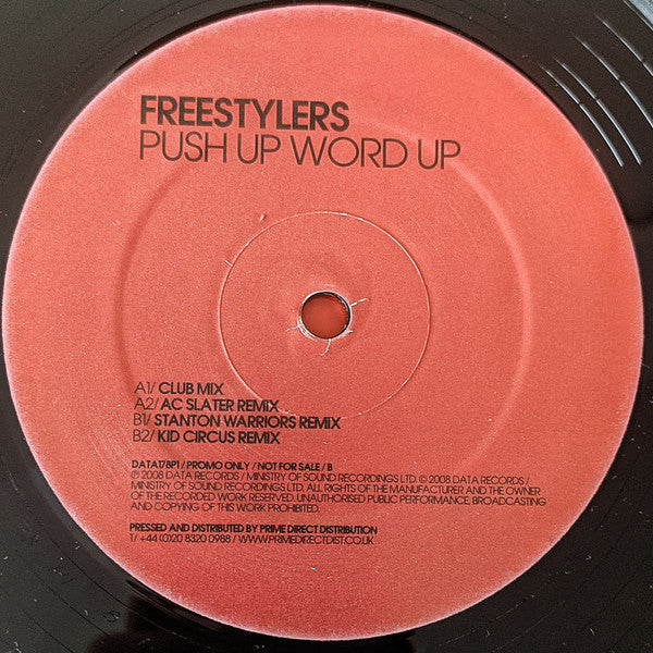 Freestylers : Push Up Word Up (12", Promo)