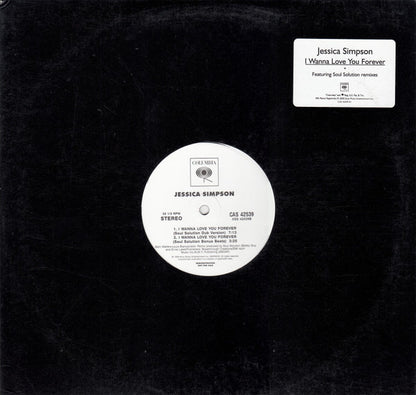 Jessica Simpson : I Wanna Love You Forever (12", Promo)
