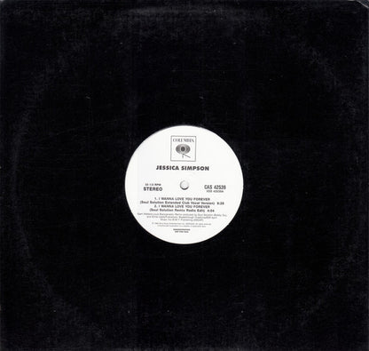 Jessica Simpson : I Wanna Love You Forever (12", Promo)