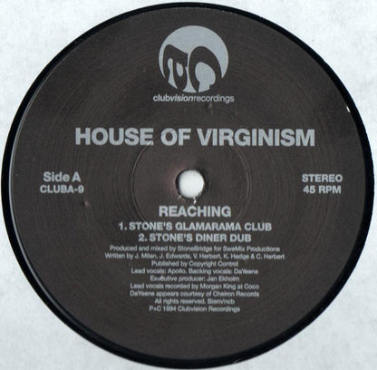 House Of Virginism : Reaching / You Don't Have To Worry (12")