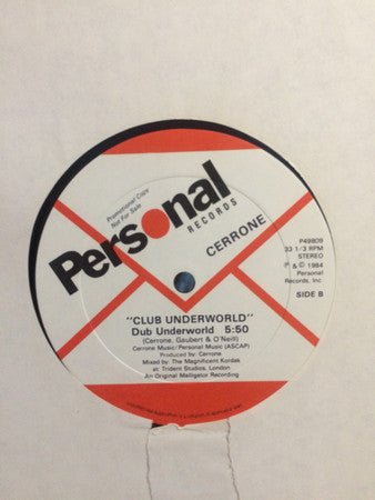 Cerrone : Club Underworld (12", Promo)
