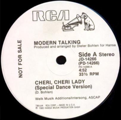 Modern Talking : Cheri, Cheri Lady (12", Promo)